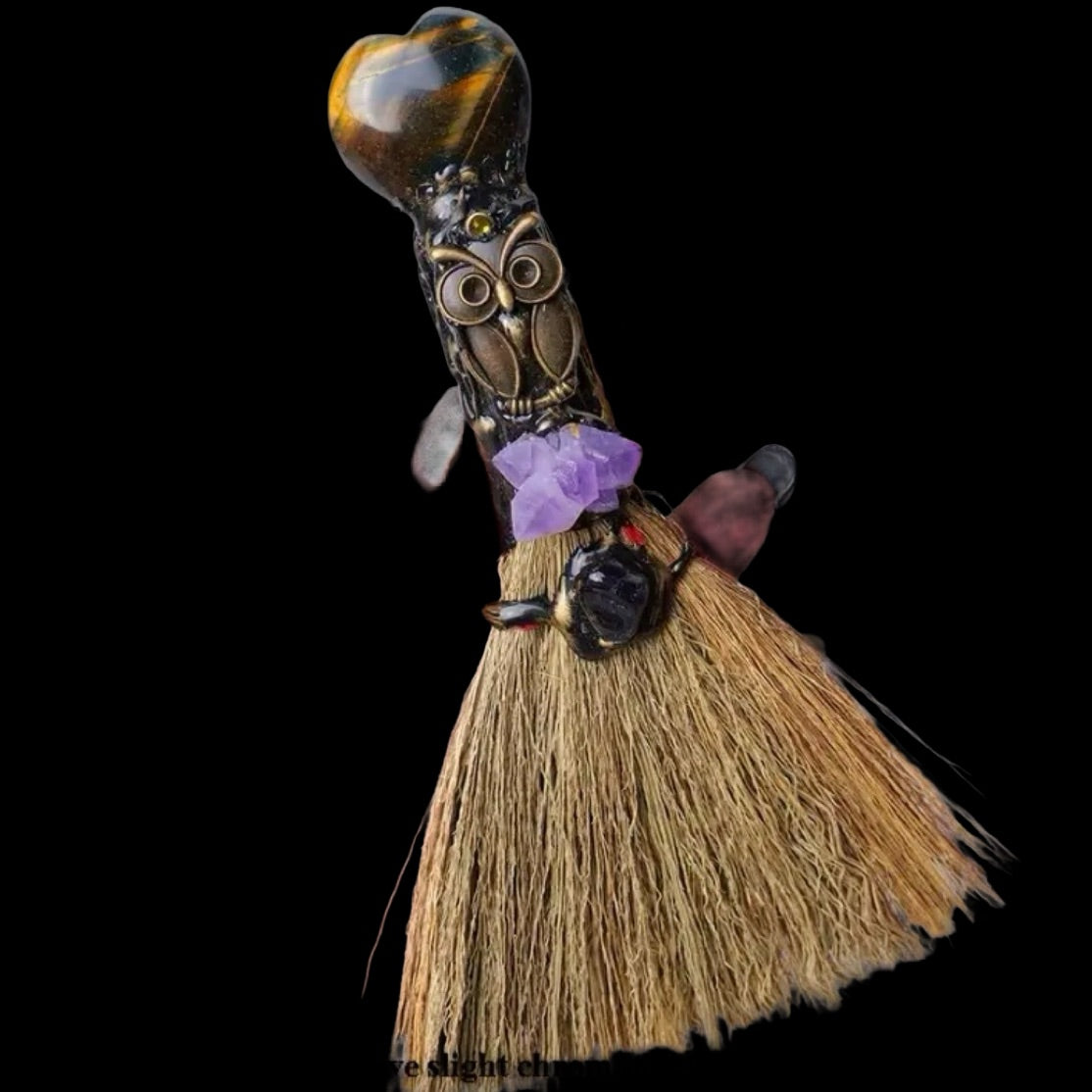 Witch broom reiki gemstone for cleansing