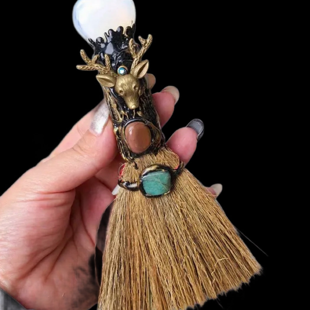 Witch broom reiki gemstone for cleansing