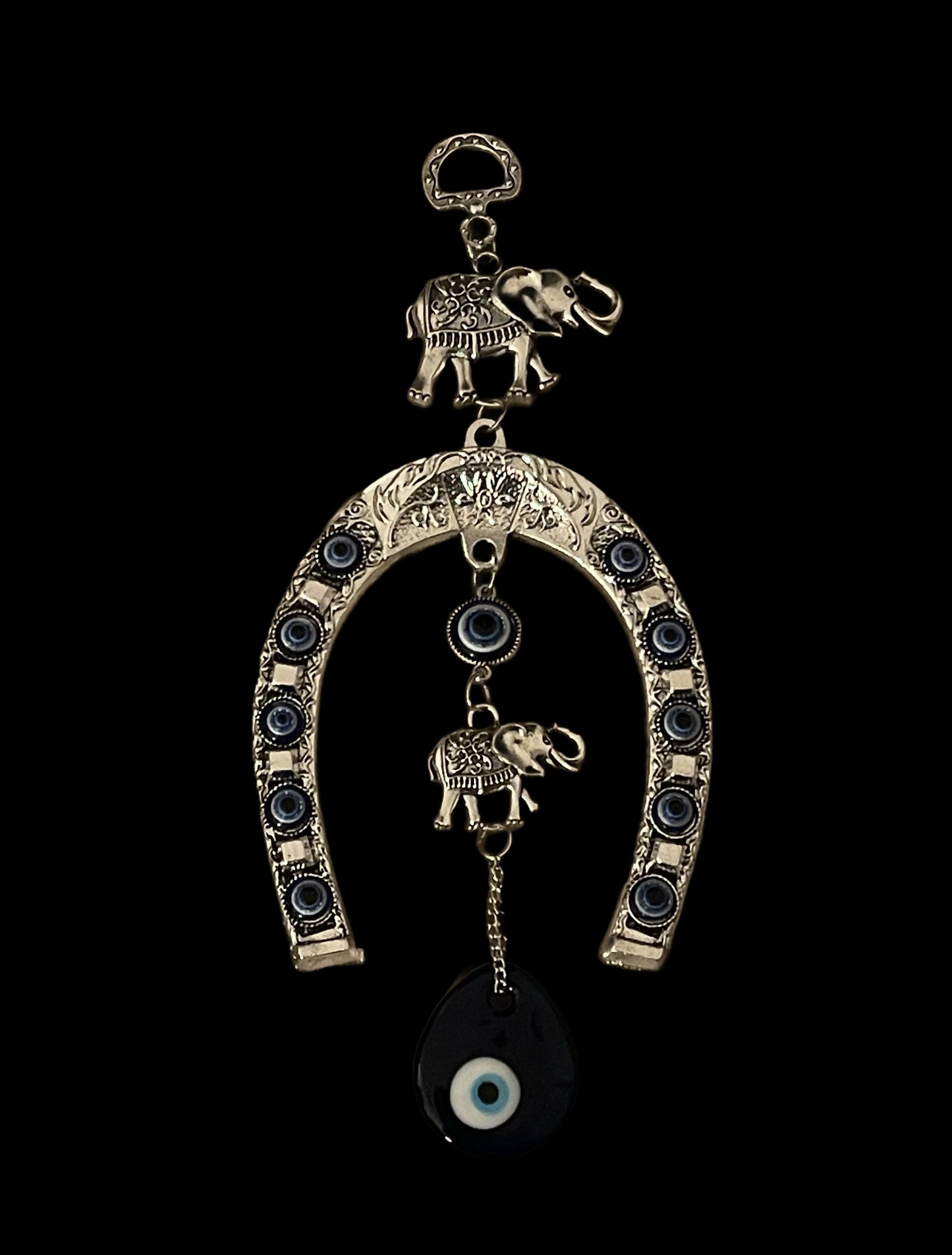Blue evil eye pendant