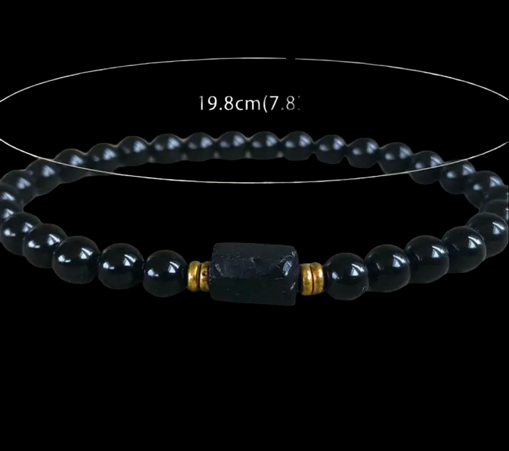 Raw black obsidian