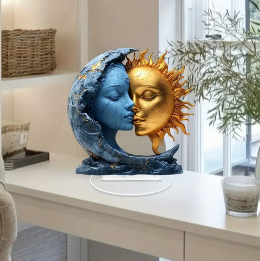Blue moon and golden sun