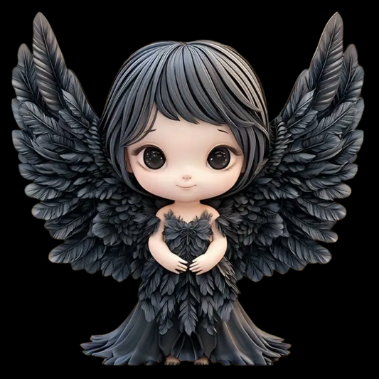 black feathered angel