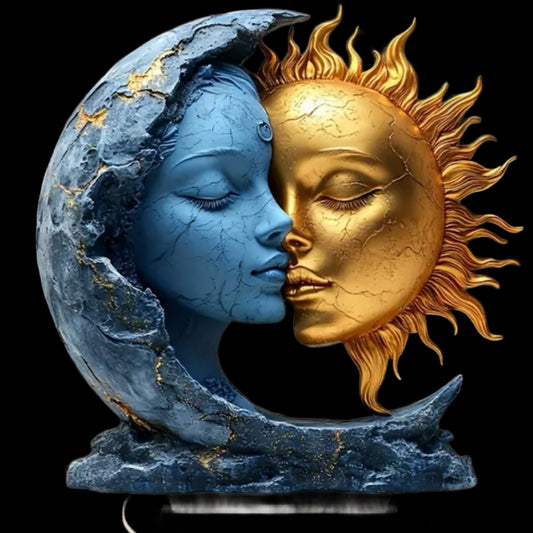 Blue moon and golden sun