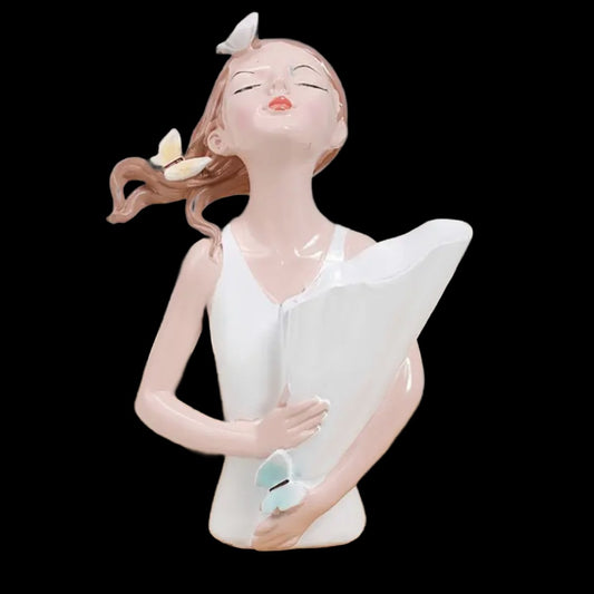 Butterfly girl vase