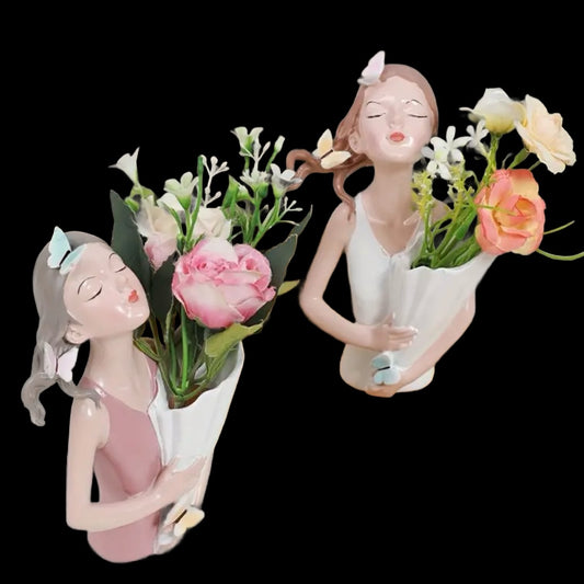 Butterfly girl vase
