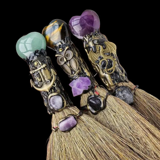 Witch broom reiki gemstone for cleansing