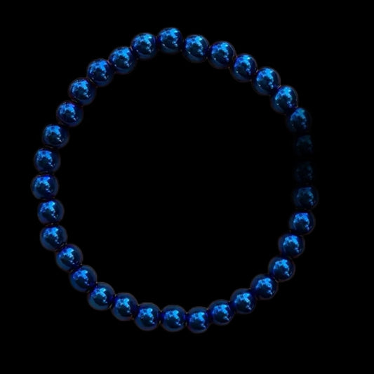 Blue obsidian bracelet