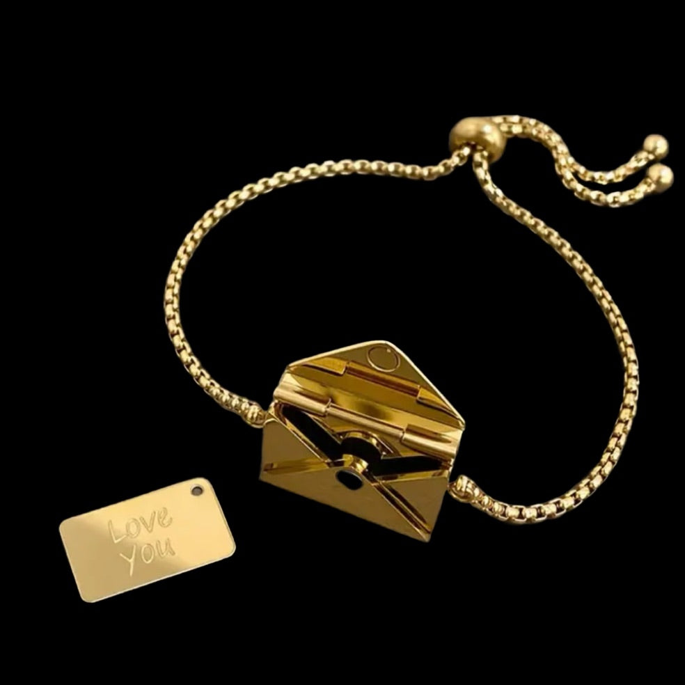 Envelope pendant bracelet