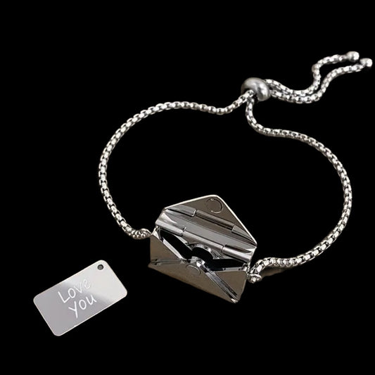 Envelope pendant bracelet