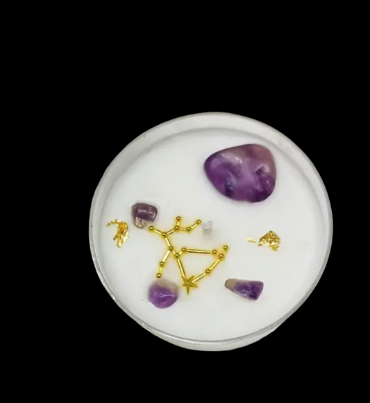 crystal zodiac candles