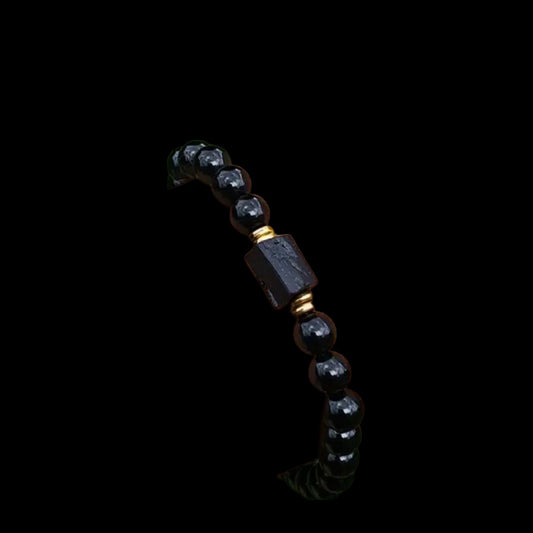 Raw black obsidian